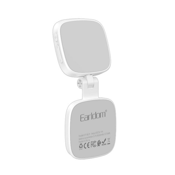 Earldom Clip-On Phone Selfie Light – 48 LEDs, 3 Color Temperatures, 850mAh Battery, Portable Tripod Stand for Vlogging & Live Streaming