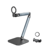 Earldom Desktop Phone Stand – Articulating Arm, 150x150mm Base, Adjustable Height for 6.5" Phones – Metal + ABS