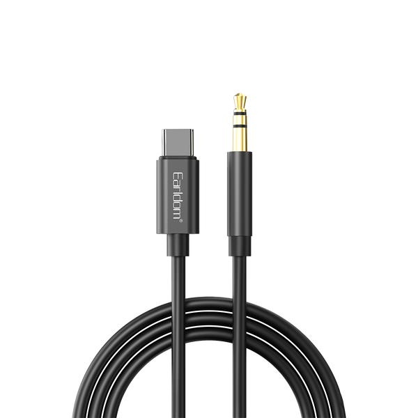 Earldom 2-in-1 USB-C to 3.5mm Audio Cable – 1M, TPE, Gold-Plated Connectors, for Android, iPhone 15/16, Laptops