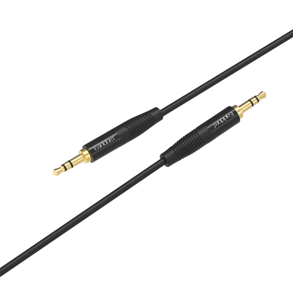 Earldom 3.5mm to 3.5mm Audio Cable – 1M, TPE + Aluminum Alloy, Gold-Plated, Universal Aux for Car & Home Stereo