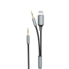 Earldom 2-in-1 Lightning to 3.5mm Audio Cable – 1.2M, Aluminum Alloy + Braided, for iPhone, iPad, iOS Devices