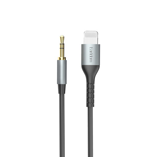 Earldom Lightning to 3.5mm Audio Cable – 1M, Aluminum Alloy + TPE, for iPhone, iPad, iOS Devices to Car/Audio