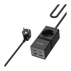 Earldom Power Strip with 2 PD and 2 USB-C Ports (EU Plug)