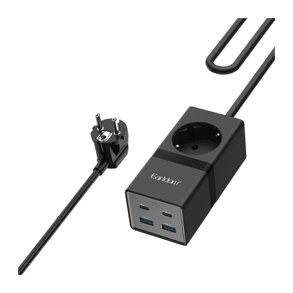 Earldom Power Strip with 2 PD and 2 USB-C Ports (EU Plug)
