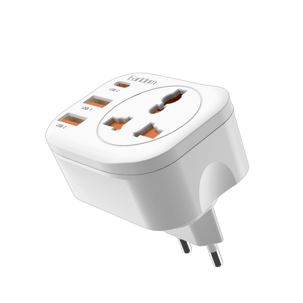 Earldom Power Strip with 2 USB-A and 1 USB-C Ports (EU Plug)