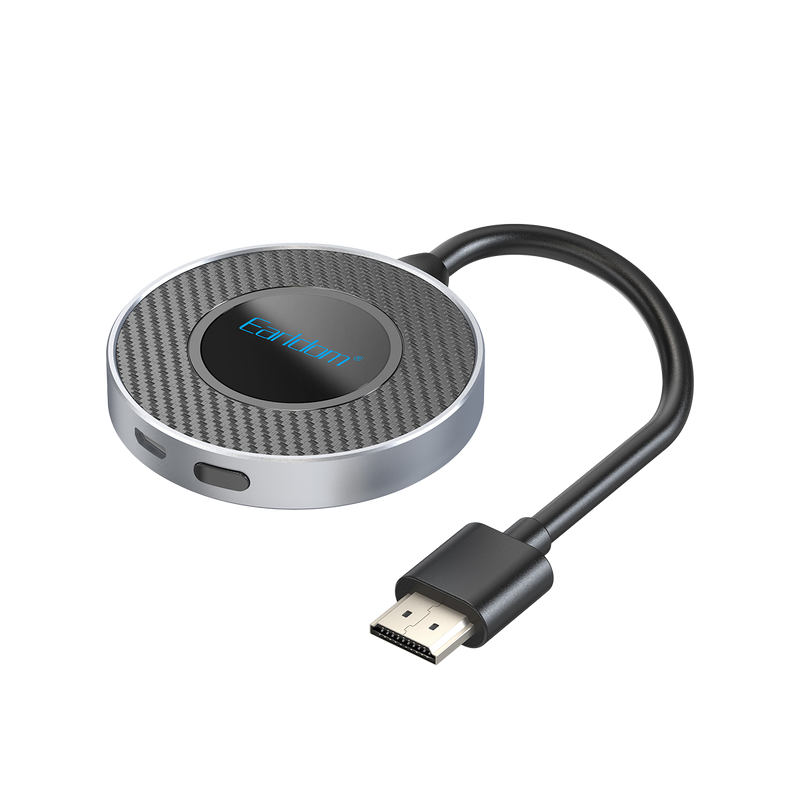 Earldom ET-W7+ round wireless display dongle with HDMI cable