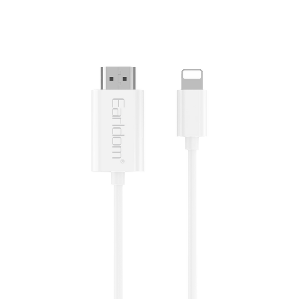 Earldom Lightning to HDMI Cable – 4K@60Hz, 2M, ABS+TPE, for iPhone, iPad, iOS Devices to TV/Monitor
