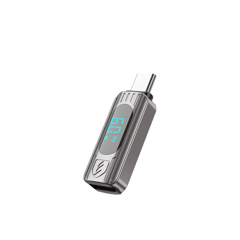 Earldom Lightning to USB-C Adapter – 60W PD with Digital Voltage Display, Zinc Alloy, for Charging & Data Transfer