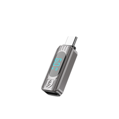Earldom Lightning to USB-C Adapter – 60W PD with Digital Voltage Display, Zinc Alloy, for Charging & Data Transfer
