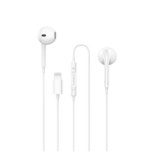 Earldom Lightning Wired Earbuds – Hi-Fi Stereo Sound with Mic for iPhone, iPad & iOS Devices