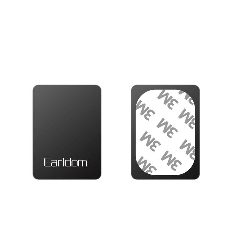 Earldom ET-EH87 square metal plate, front and 3M adhesive back