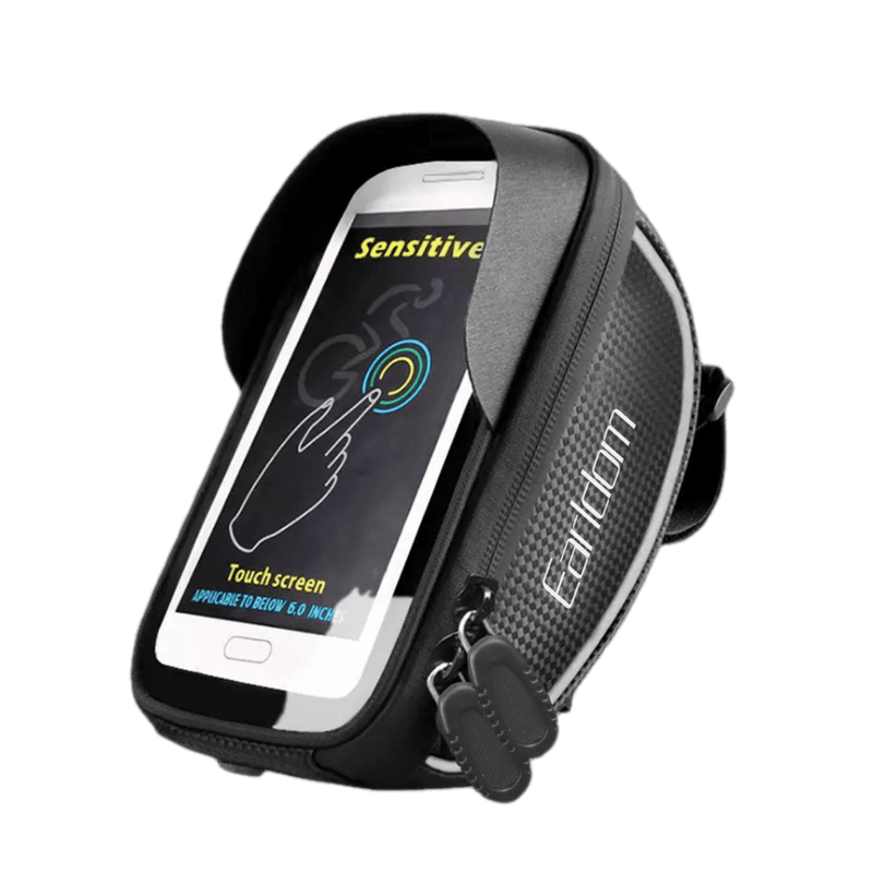 Earldom ET-S8 black bicycle bag with touch screen window and sun visor