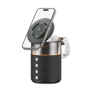 Earldom Multi-Function 3-in-1 Wireless Charger – 15W with Built-in Speaker and Battery