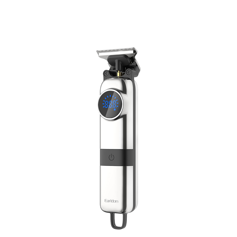 Earldom ET-HC07 silver hair clipper with digital power display