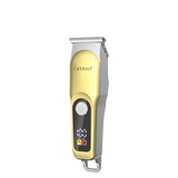 Earldom Professional Hair Clipper – Stainless Steel Body, 600mAh Battery, 120-Minute Runtime, 4 Comb Guides – Gold