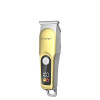 Earldom Professional Hair Clipper – Stainless Steel Body, 600mAh Battery, 120-Minute Runtime, 4 Comb Guides – Gold