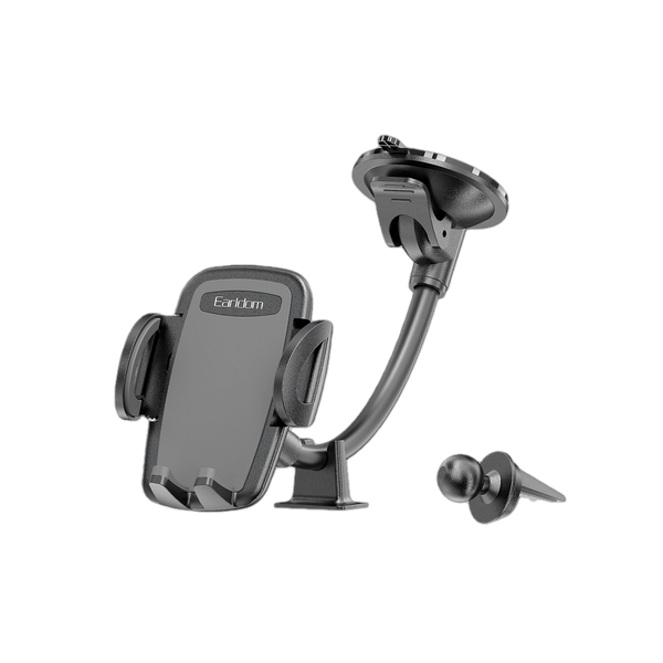 Earldom Suction Cup Car Phone Mount – 360° Rotation for Windshield, Dashboard & Smooth Surfaces