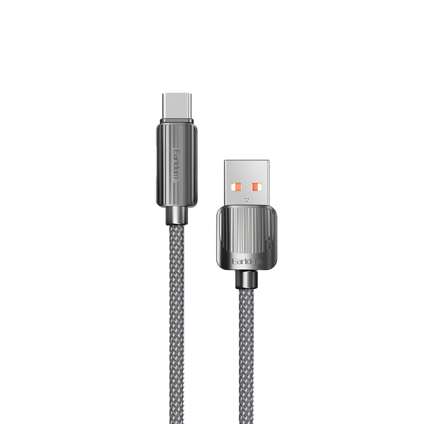 Earldom USB to USB-C Braided Charging Cable – 1M, 48-Strand Braided, 2.4A Fast Charging & Data Sync – Black