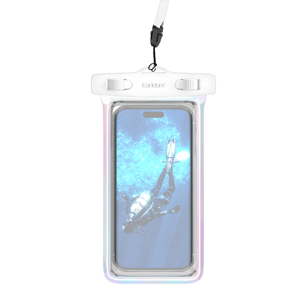 Earldom Waterproof Phone Pouch – ABS + TPU, Fits 4.7-6.7" Phones, Touchscreen Compatible, Lanyard Included