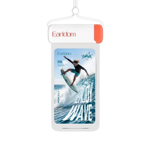 Earldom Waterproof Phone Pouch – IPX8, Fits 7.5" Phones, TPU + ABS, Touchscreen Compatible with Lanyard