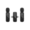 Earldom Wireless Microphone System – Transmitter + Receiver, Noise Reduction for Vlogging & Interviews